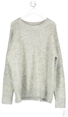 H&M Grey Mohair Blend Jumper UK L