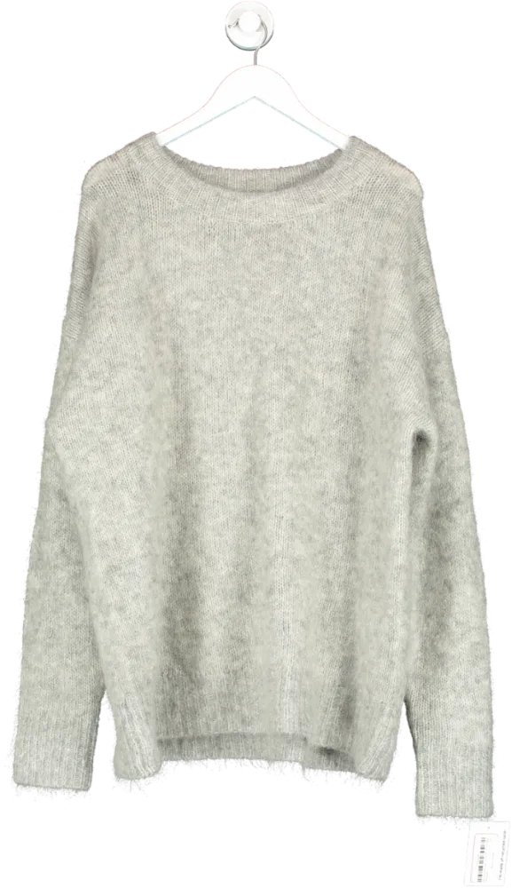 H&M Grey Mohair Blend Jumper UK L