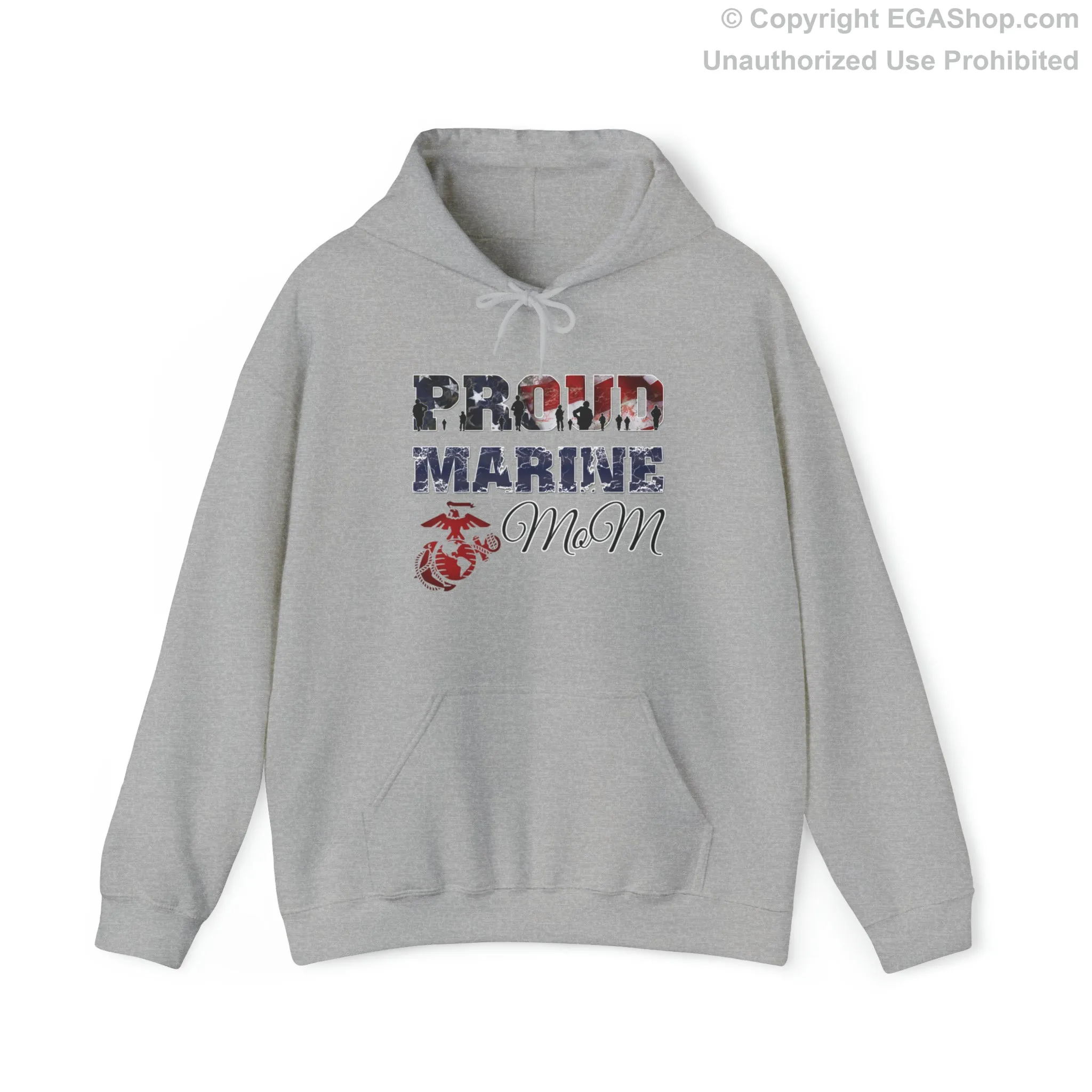 Hoodie Proud Marine MoM (Your Choice of Colors)