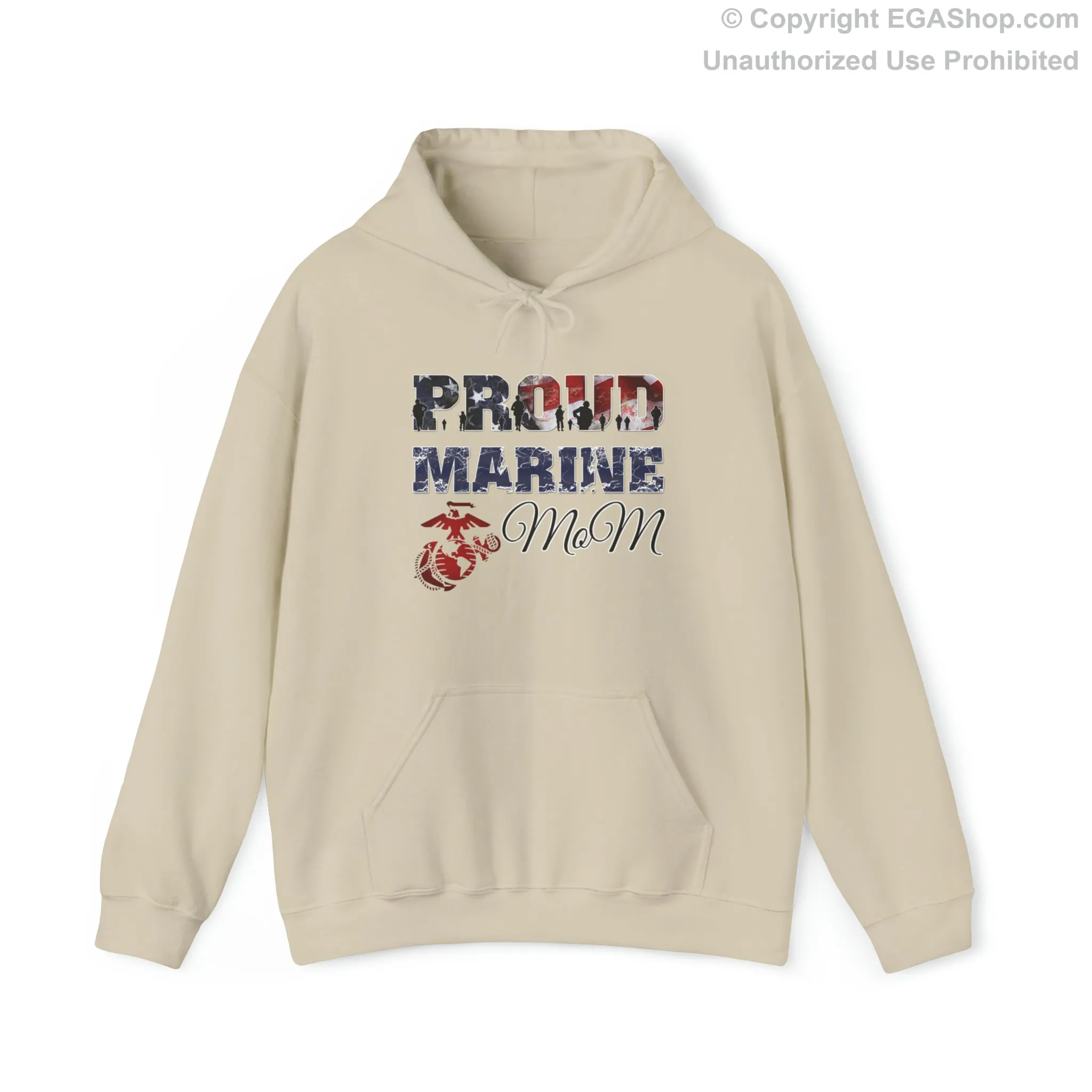 Hoodie Proud Marine MoM (Your Choice of Colors)