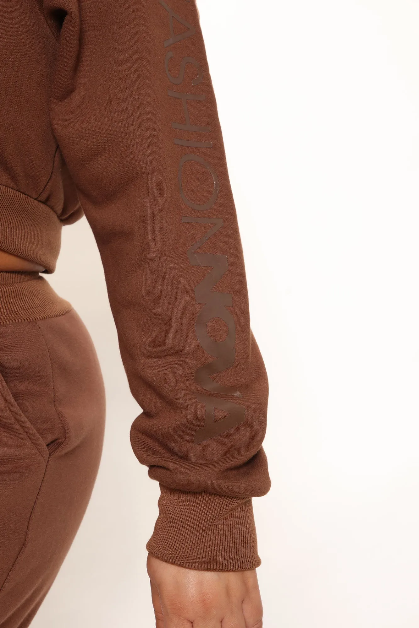 In My Fashion Nova Jogger Set - Brown