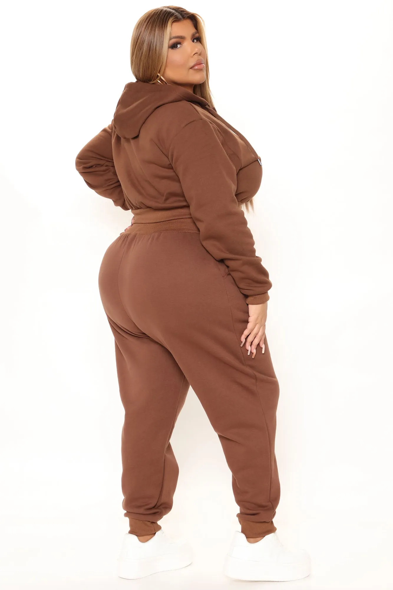 In My Fashion Nova Jogger Set - Brown