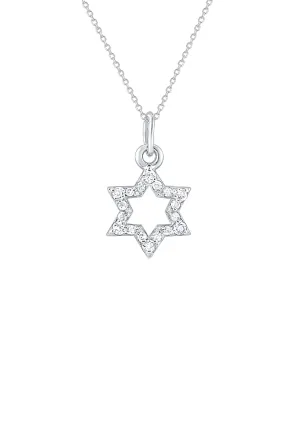 KC Designs 14KWG Diamond Star of David Pendant Necklace | 16"