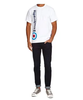 Lambretta Mens T Shirt 'Side Target' Design - White