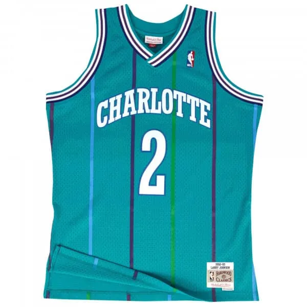 M&N NBA Swingman Jersey Charlotte Hornets Road 1992-93 Larry Johnson