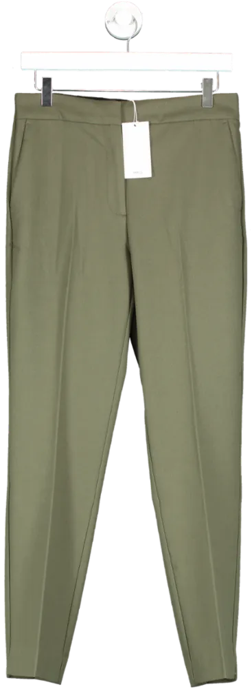 MANGO Khaki Green Tailored Trousers BNWT UK 10