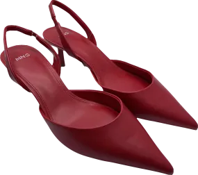 MANGO Red Sling Back Heels UK 5 EU 38 👠