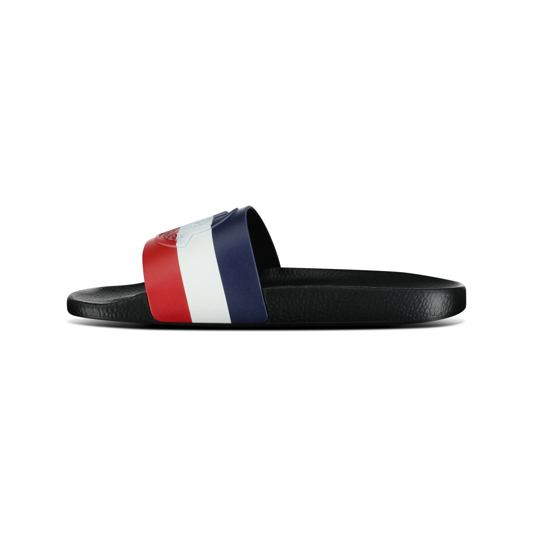 MONCLER BLACK,RED, WHITE & NAVY SLIDERS