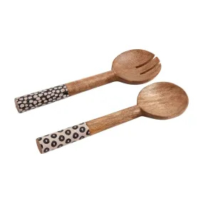 Mudpie BLACK AND WHITE SERVING UTENSIL SET