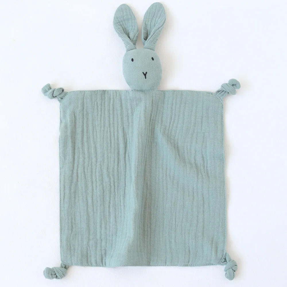 Newborn Baby Gauze Comforting Towel Baby Sleeping Doll Cotton Cute Rabbit Comforting Blanket