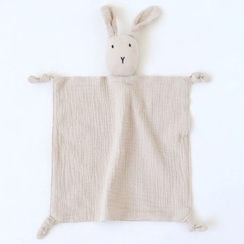 Newborn Baby Gauze Comforting Towel Baby Sleeping Doll Cotton Cute Rabbit Comforting Blanket