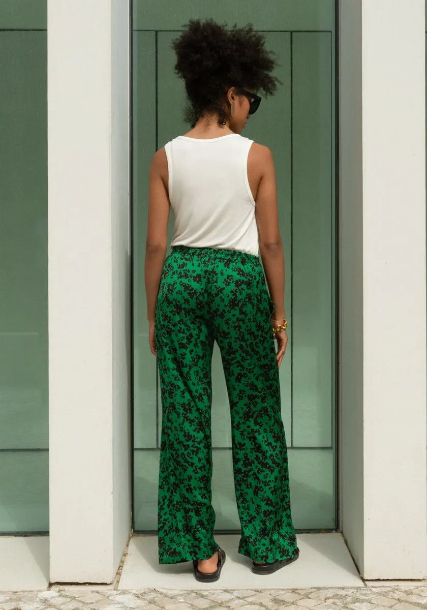 Pantalon MIRAMAR Green Flowers