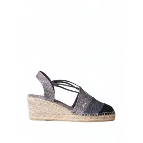 Patchwork Cotton Blend Wedge Espadrille for Women - Tours-S