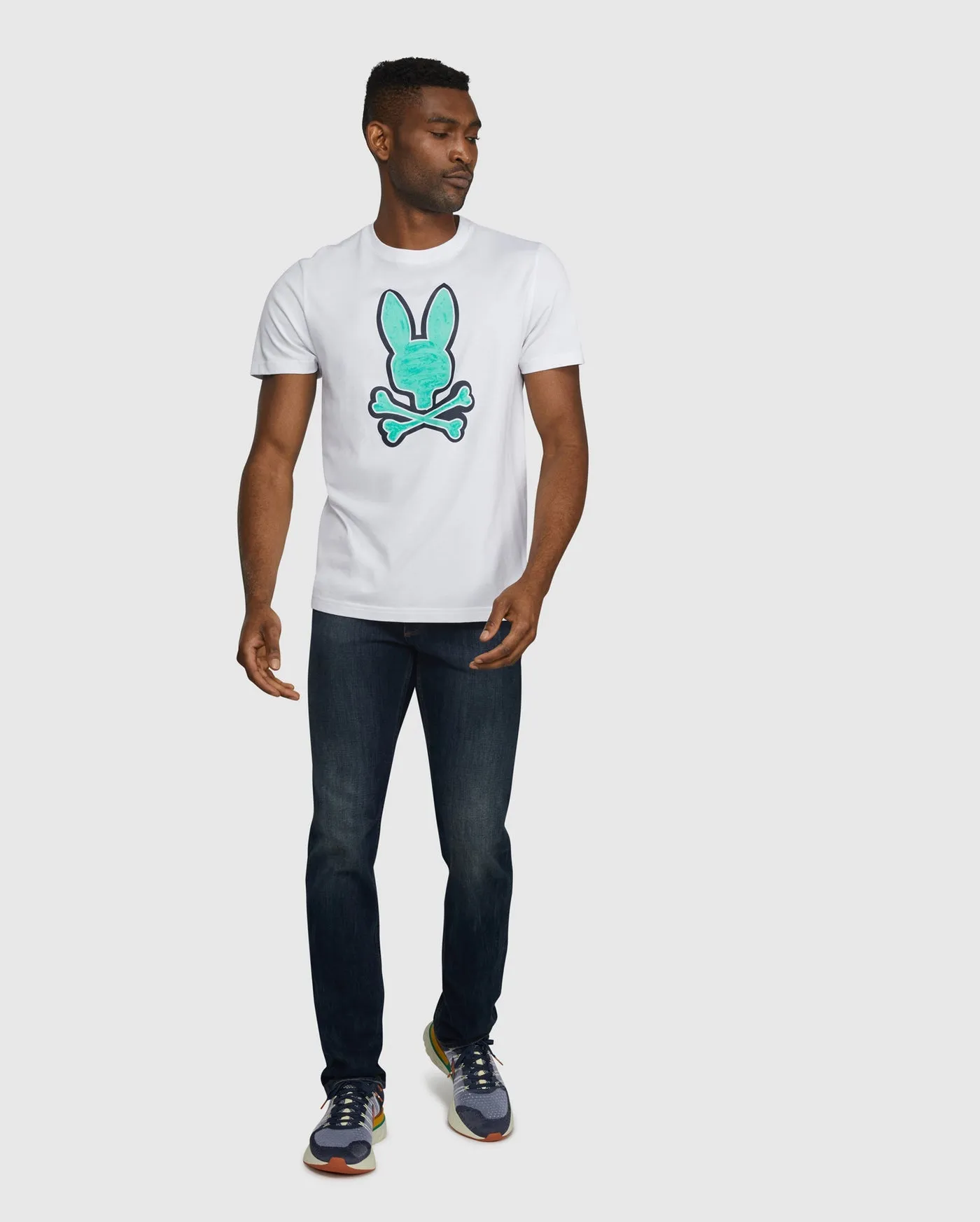 Psycho Bunny Bennett Graphic Tee in White