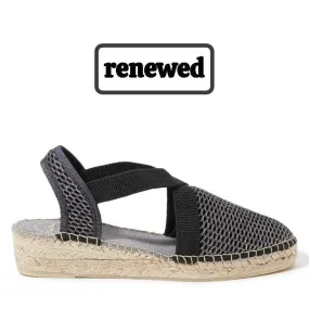 Renewed Glitter Cotton Blend Wedge Espadrille for Women - Vera-ZY