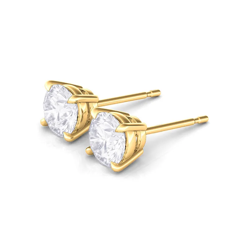 Round Brilliant Diamond Stud Earrings