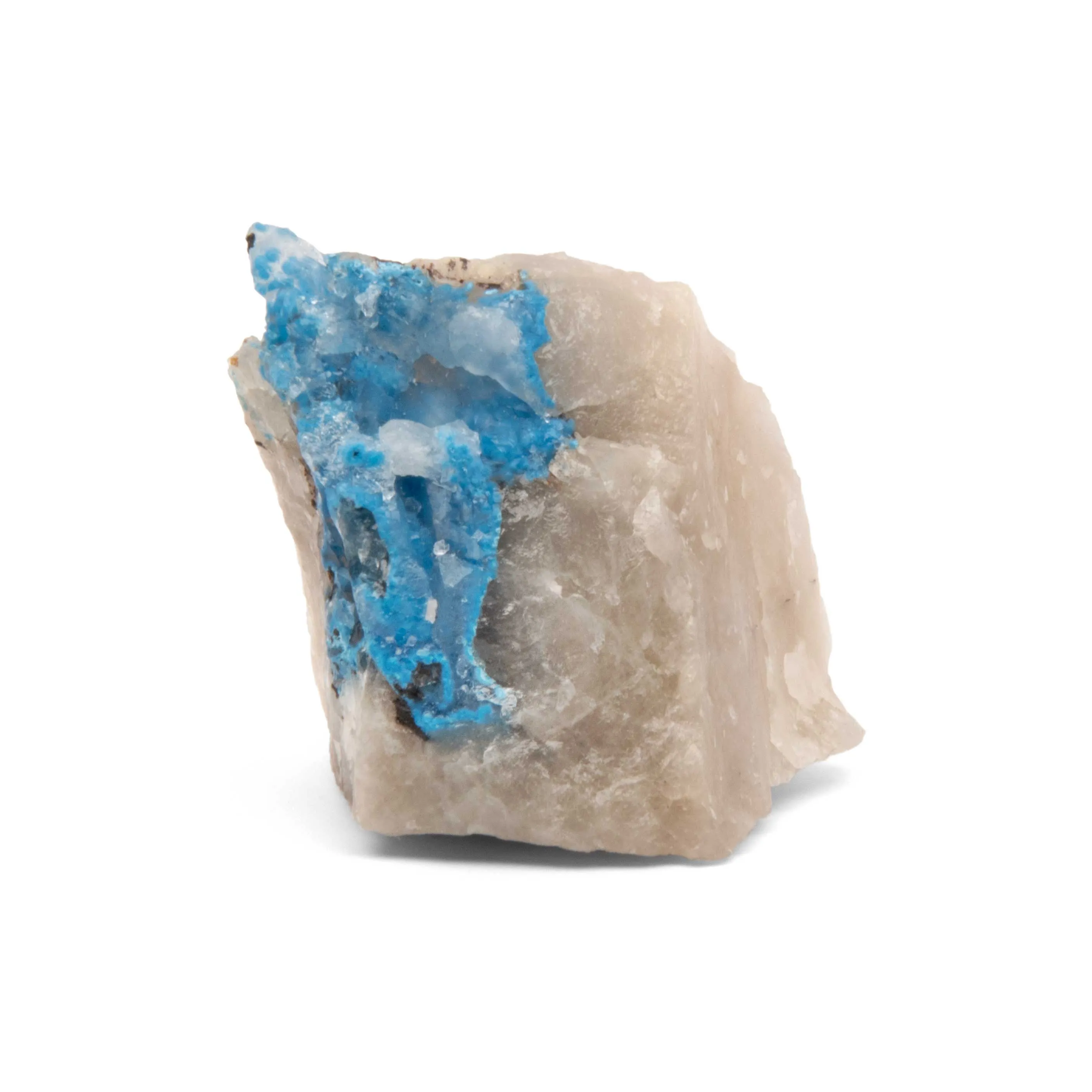 Shattuckite - Rough, on Quartz