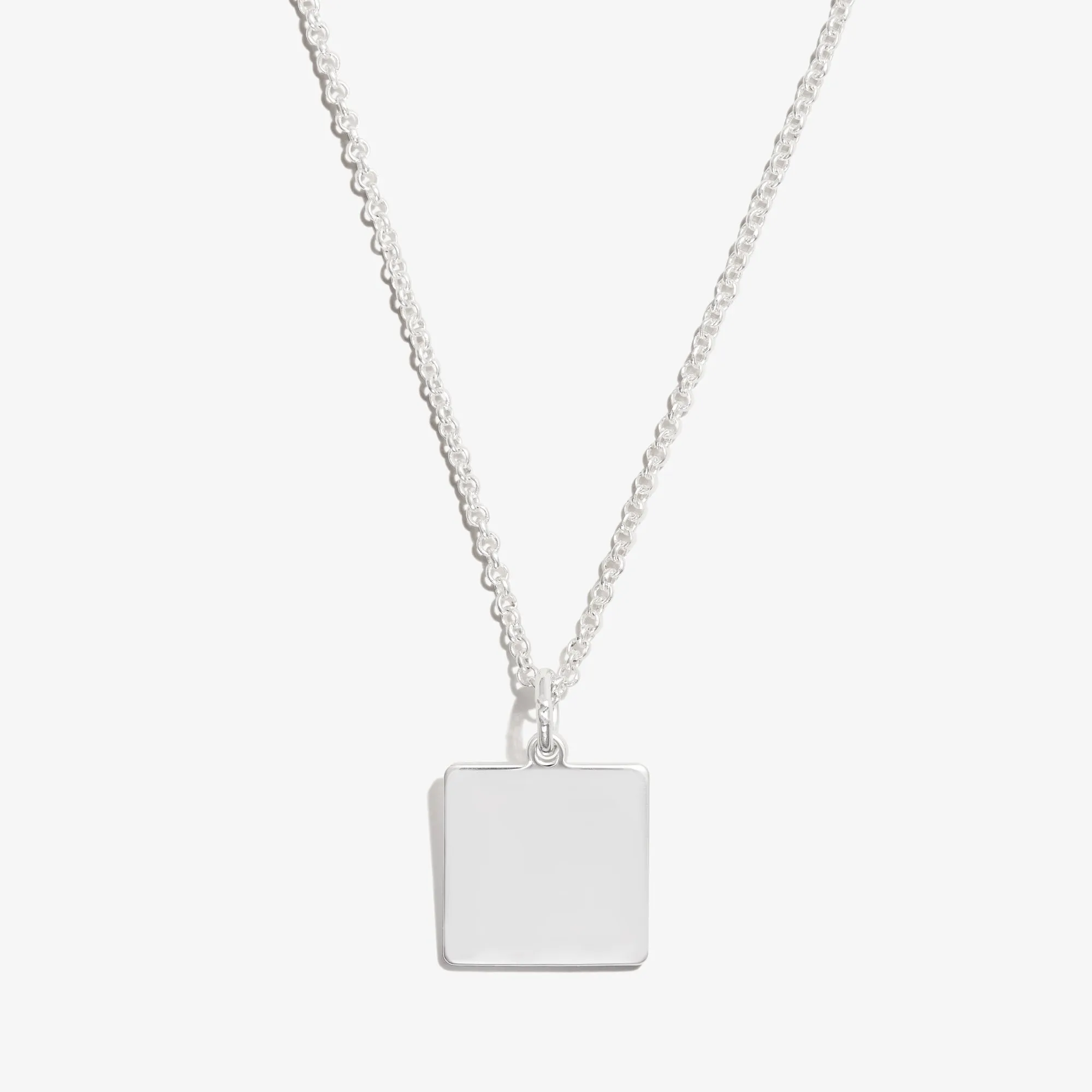 Square Charm Necklace, 21''