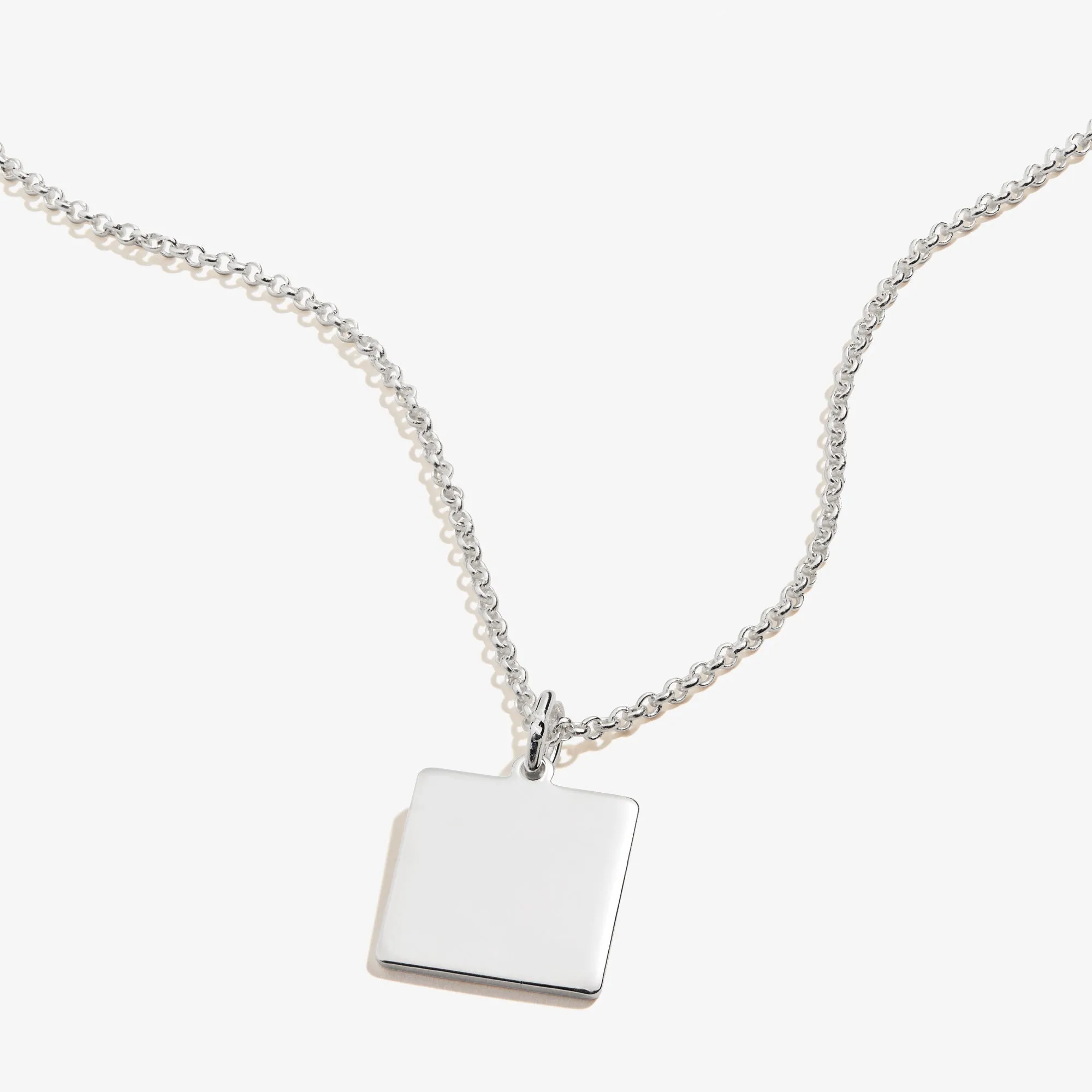 Square Charm Necklace, 21''