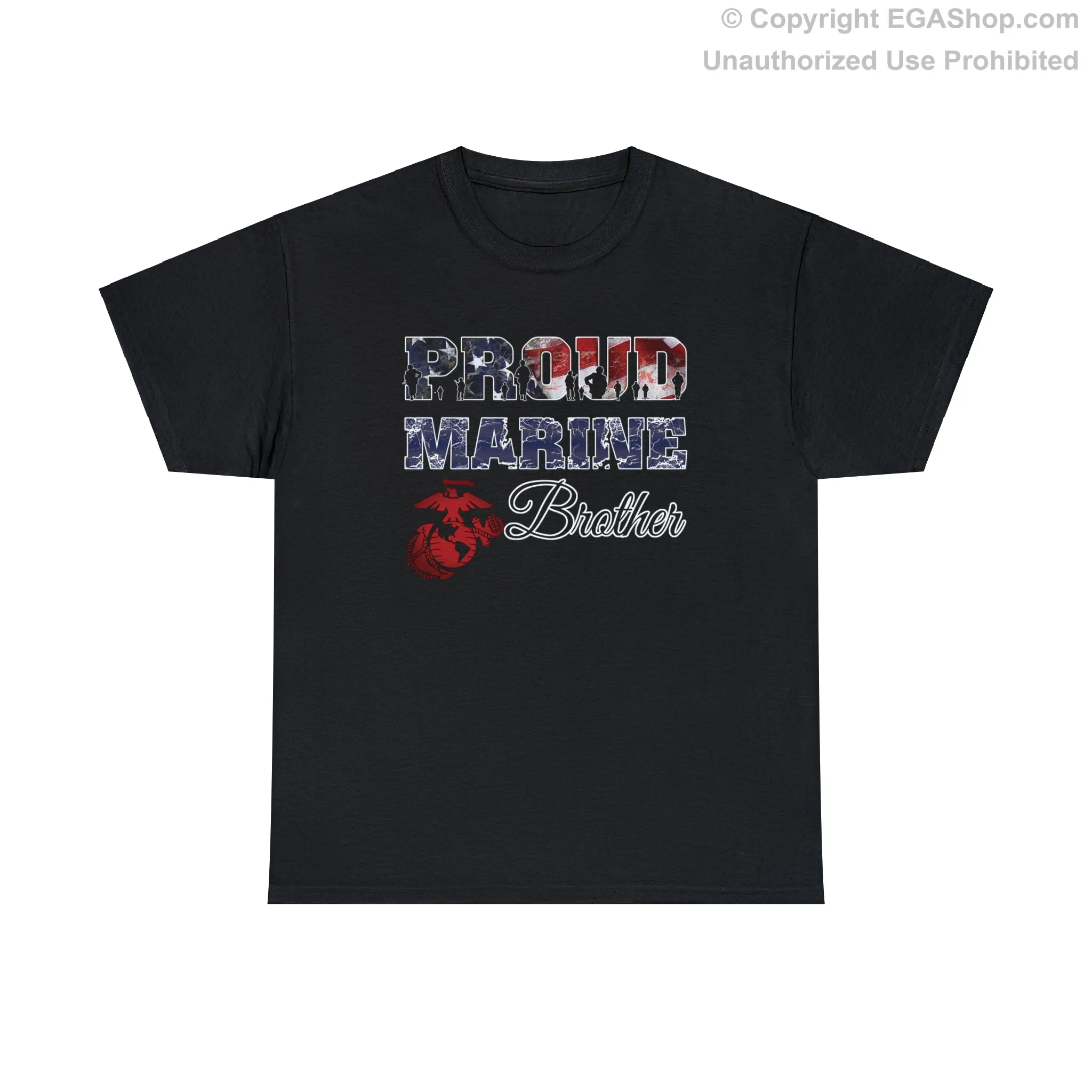 T-Shirt Proud Marine Brother (Your Choice of Colors)