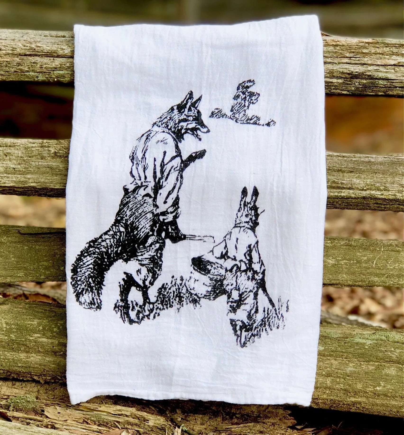 The Br'er Fox and Br'er Rabbit Tea Towel