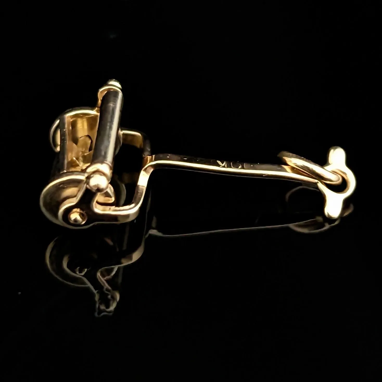 The Cleveland - Vintage Articulated 10k Gold Lawn Mower Charm with Spinning Blades