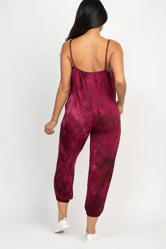 Tie Dye Spaghetti Strap Jumpsuit