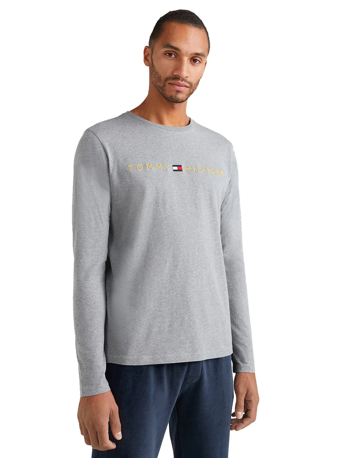 Tommy Hilfiger 'Gold Logo' Long Sleeve Lounge T-Shirt