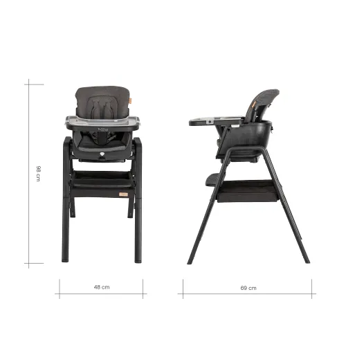 Tutti Bambini Nova Highchair - Black/Black