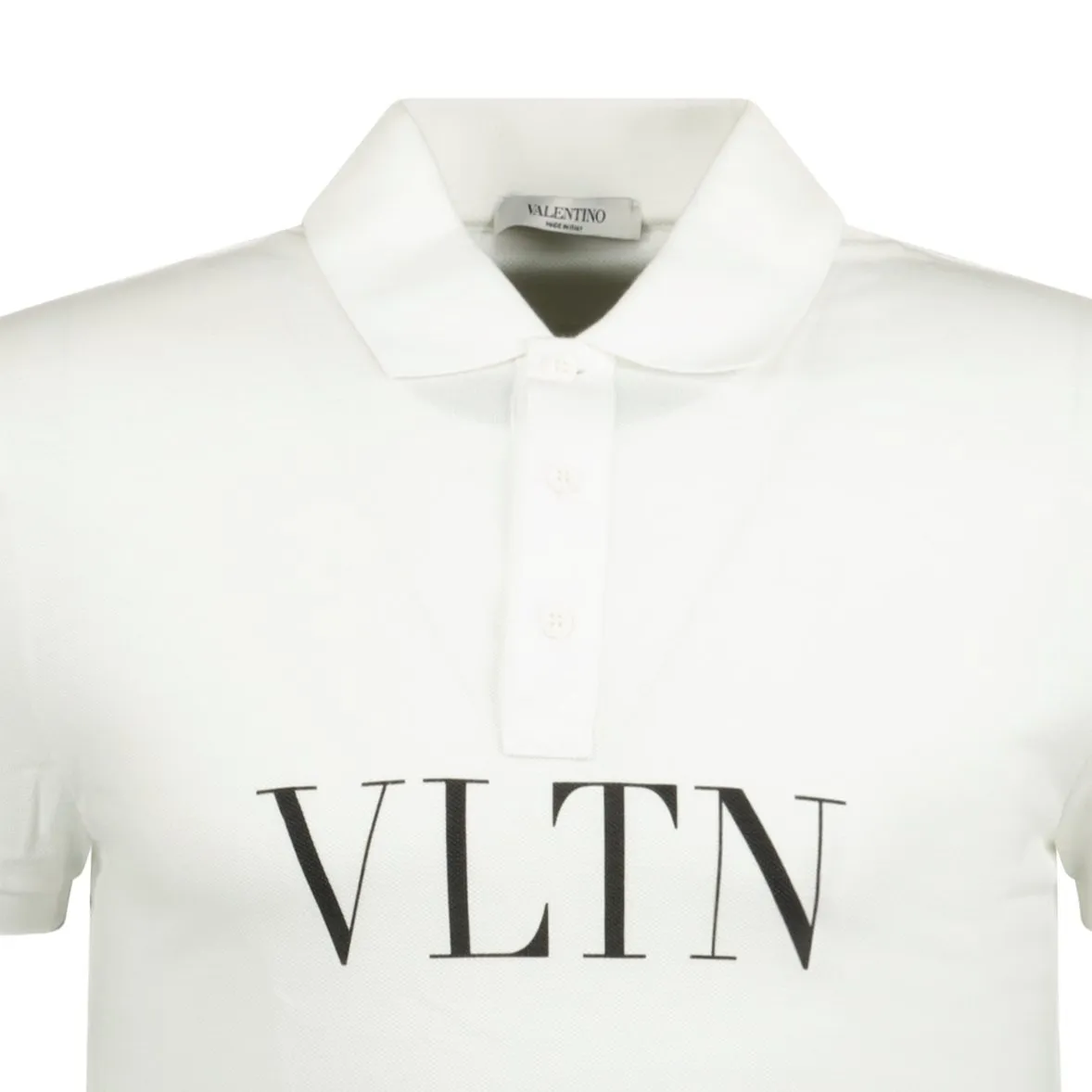 VALENTINO  VLTN CHEST LOGO POLO-SHIRT WHITE