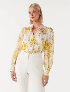 Vera Printed Rami Blouse