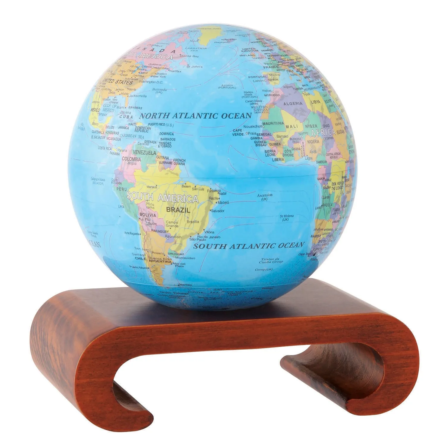 Walnut Finish Wooden Arched Bases for 4.5" or 6" MOVA Globes