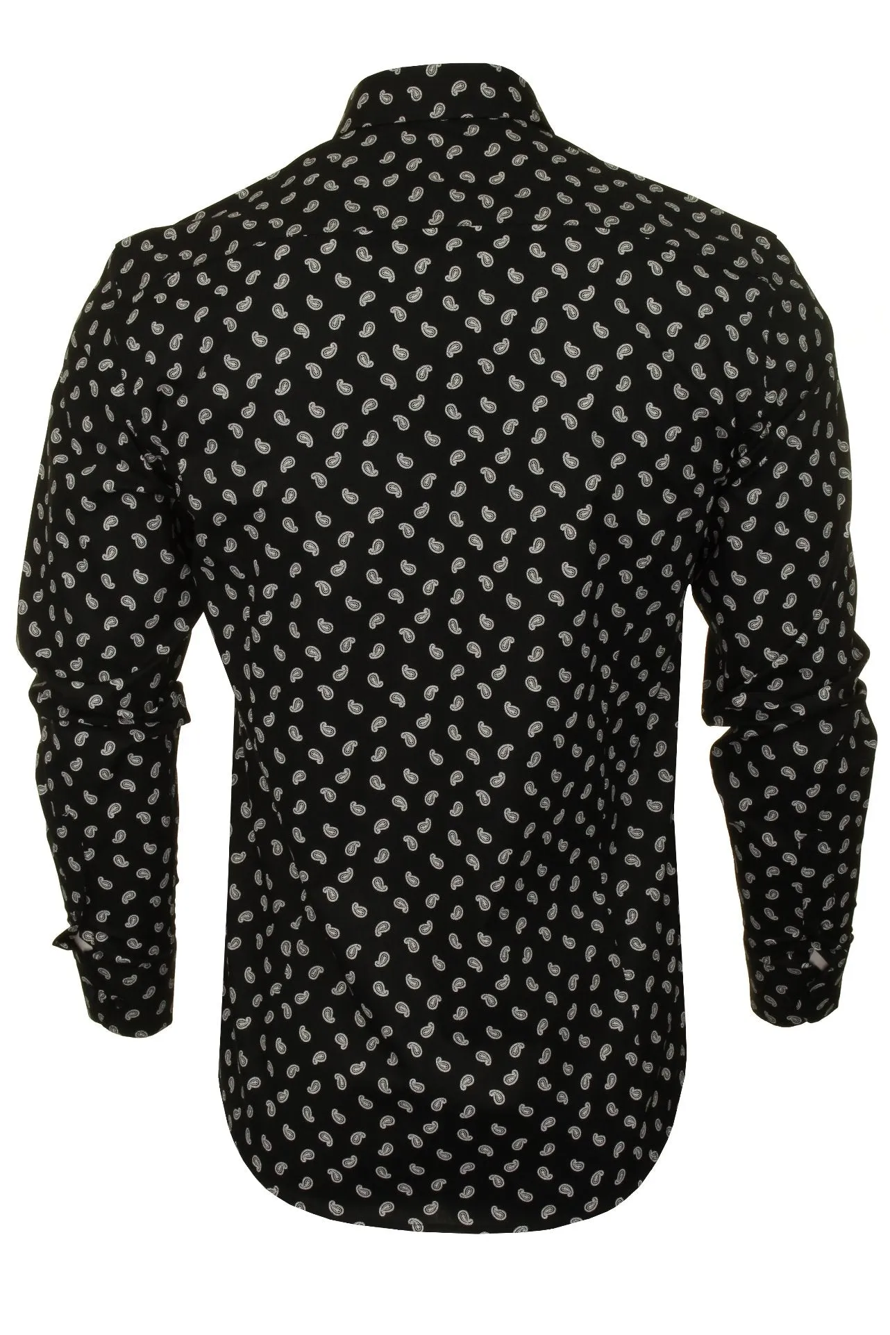 Xact Mens Long Sleeved Paisley Shirt - Slim Fit